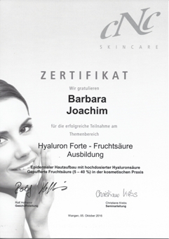 CNC Hyaluron Forte Fruchtsure Ausbildung